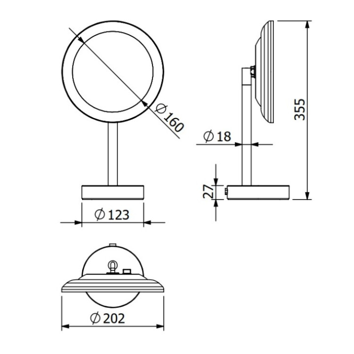 Kludi 5899553F косметическое зеркало с подсветкой