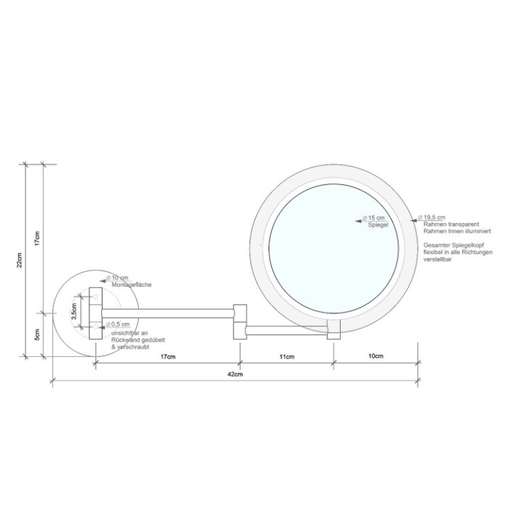 Decor Walther 0121400 косметическое зеркало хром