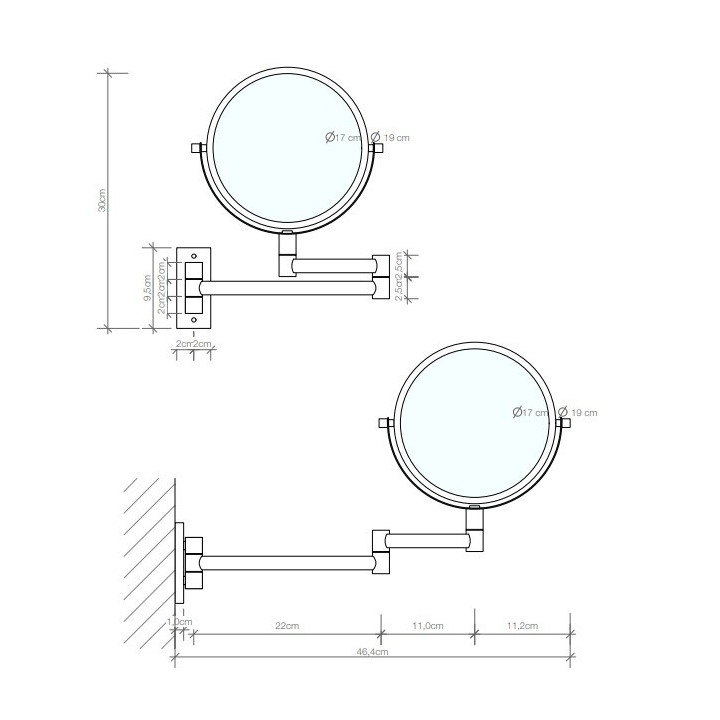 Decor Walther SPT 0110960 зеркало Matt Black