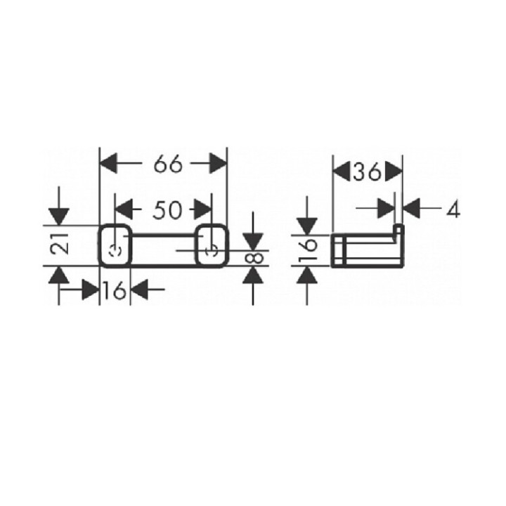 Hansgrohe AddStoris 41755670 двойной крючок