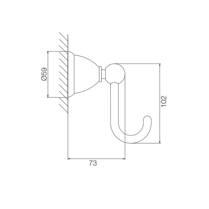 F6044/1CR крючок Fima Carlo Frattini Accessori