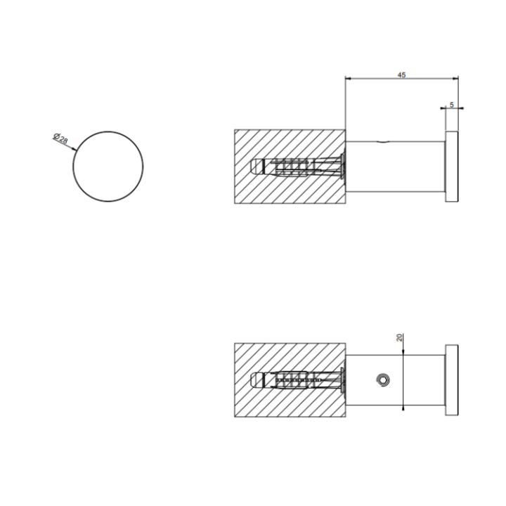Крючок Gessi 54821#299 Matt Black латунь