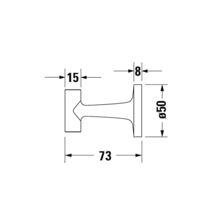 Duravit 0099294600 крючок Matt Black