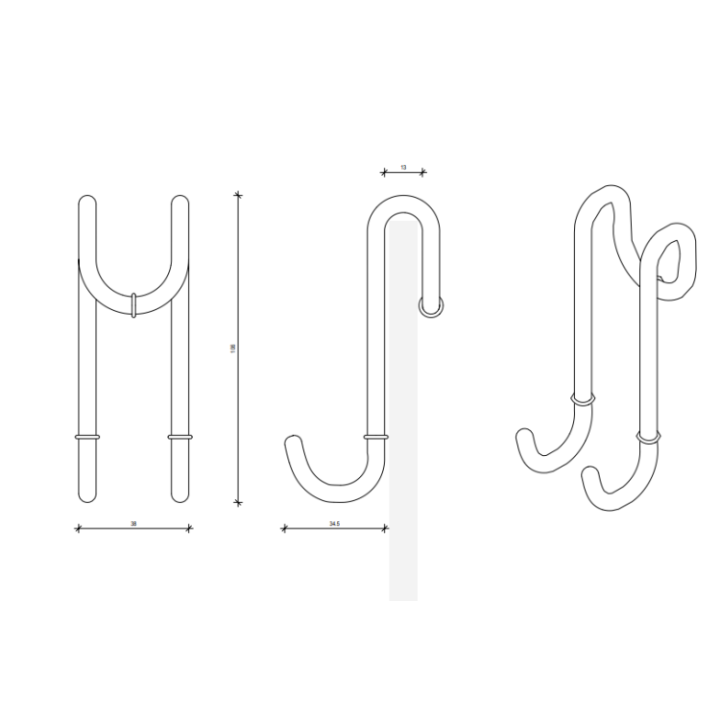 Decor Walther DH 0900600 крючок двойной хром