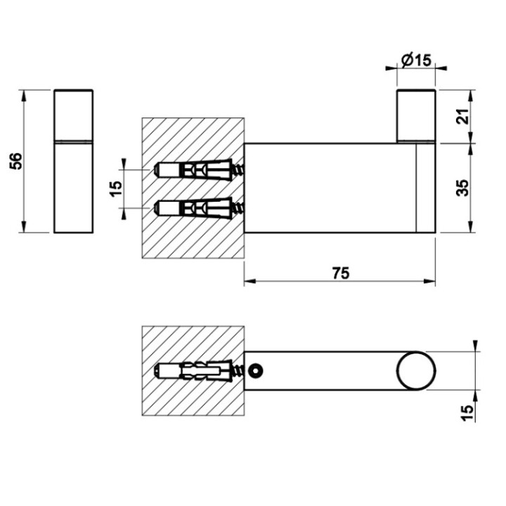 Крючок Gessi 70623#149 Habito Diamantato