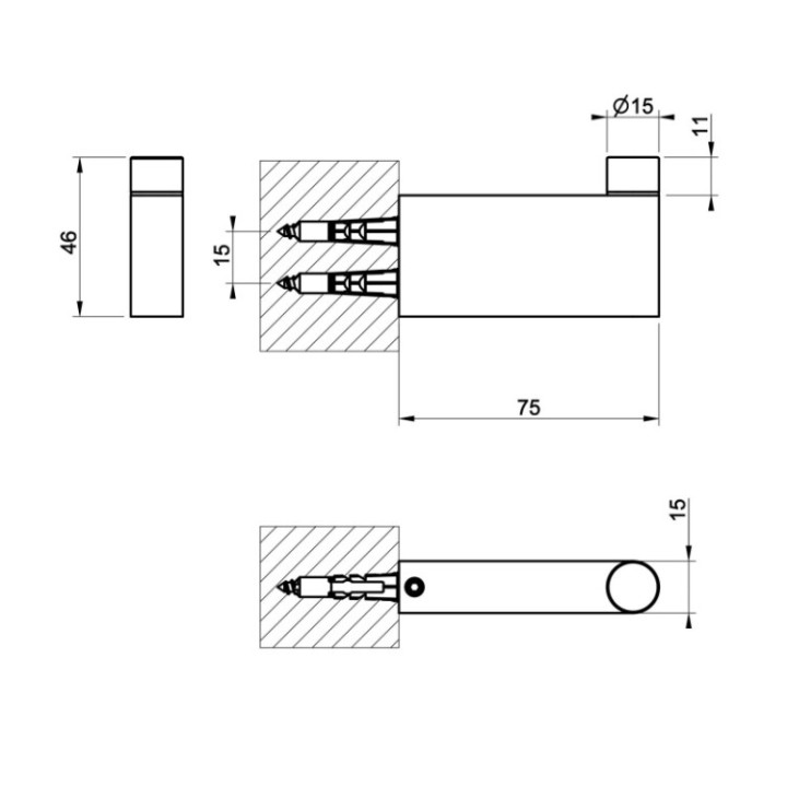 Крючок Gessi 66523#030 Origini Copper PVD
