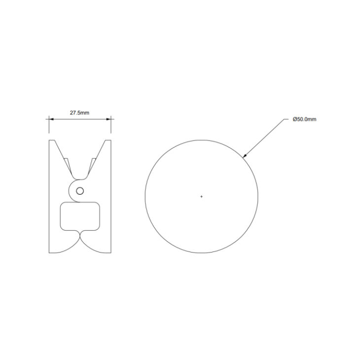 Крючок Decor Walther PINCH R/L 0907400 хром