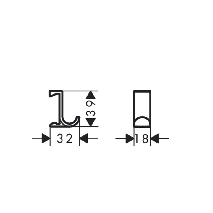 Hansgrohe 27914670 WallStoris крючок Matt Black