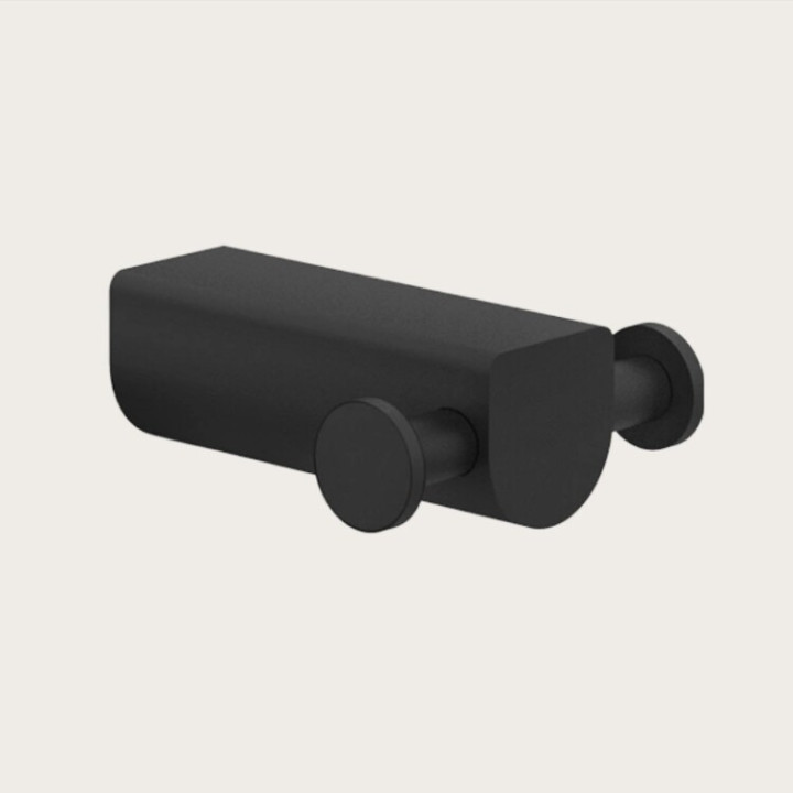 Gessi 59522#299 крючок двойной Matt Black Rilievo