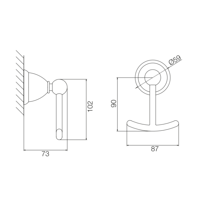 F6044/2BR крючок двойной Fima Carlo Frattini Accessori