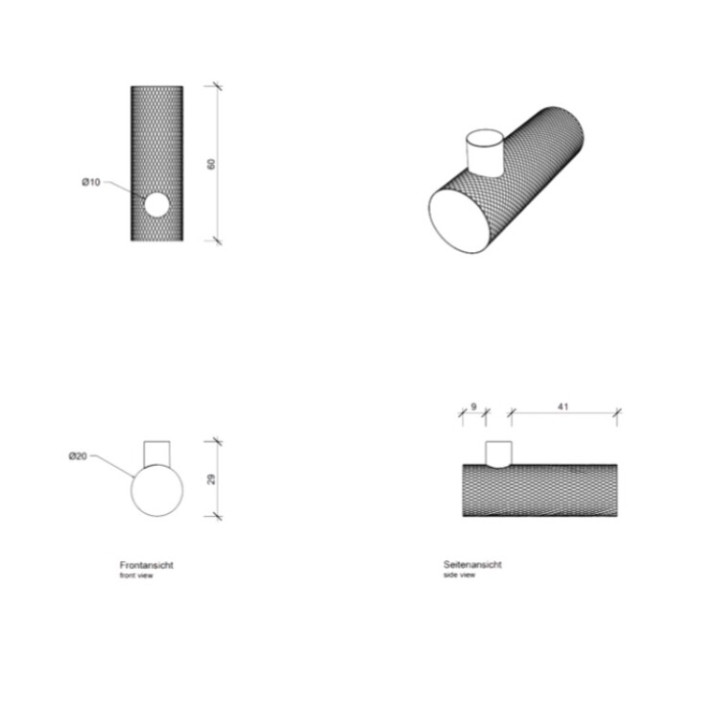 Decor Walther 0855367 крючок Dark metal matt