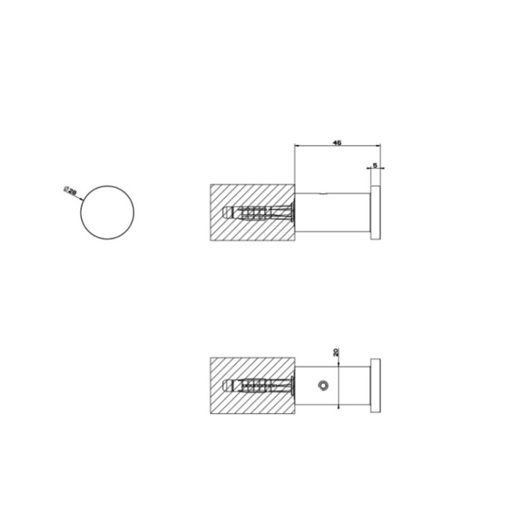 Gessi 54821#726 крючок Warm Bronze Brushed PVD