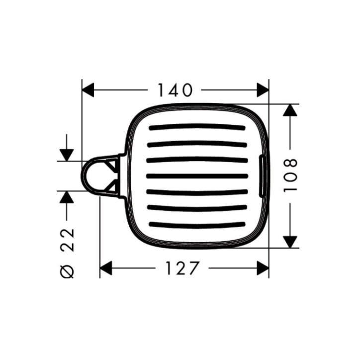 Мыльница Hansgrohe 26519000 для душа, Casetta E