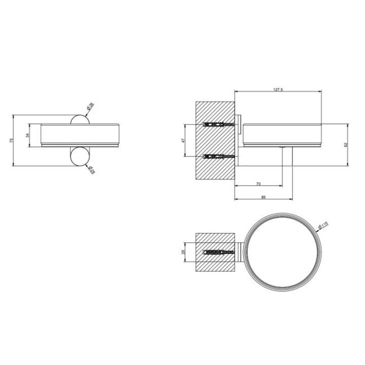 Gessi 54702#239 мыльница подвесная, Steel Brushed