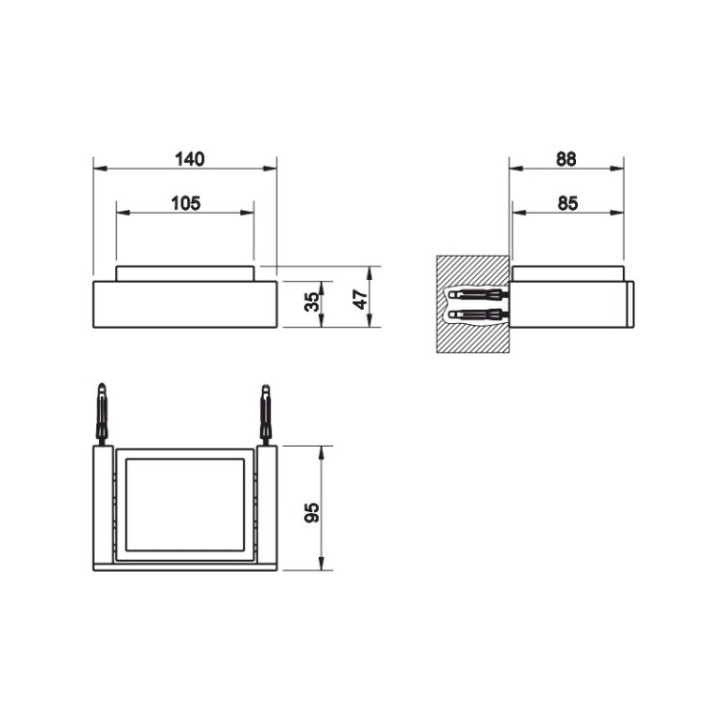 Gessi 20801#706 мыльница Rettangolo Black Metal PVD