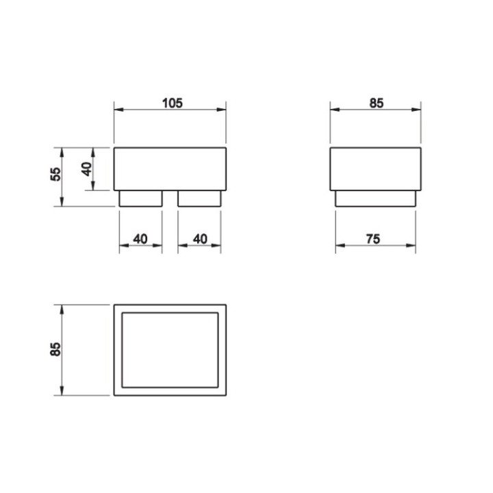 Gessi 20825#149 Rettangolo мыльница Finox Brushed Nickel