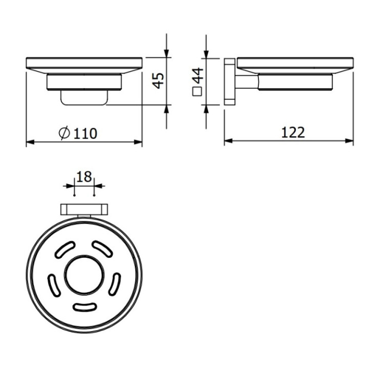 Kludi VELA S 25985N5 мыльница никель, настенная