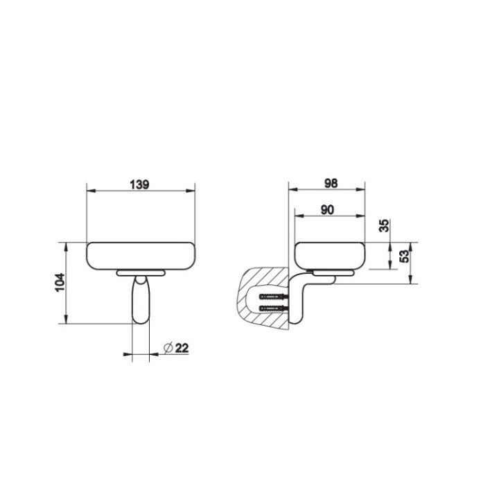 Gessi 38002#031 мыльница подвесная стальная