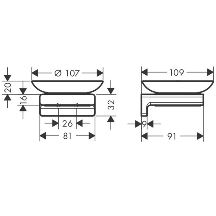 Hansgrohe 41746340 мыльница AddStoris
