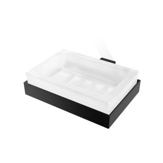 Decor Walther CORNER Мыльница подвесная для ванны Matt Black, Nero Opaco