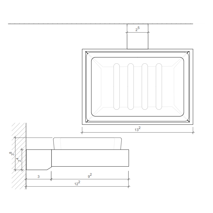 Decor Walther 0561860 мыльница Matt Black