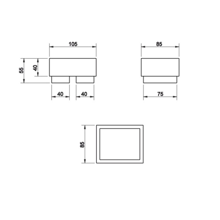 Gessi 20826#031 мыльница Rettangolo