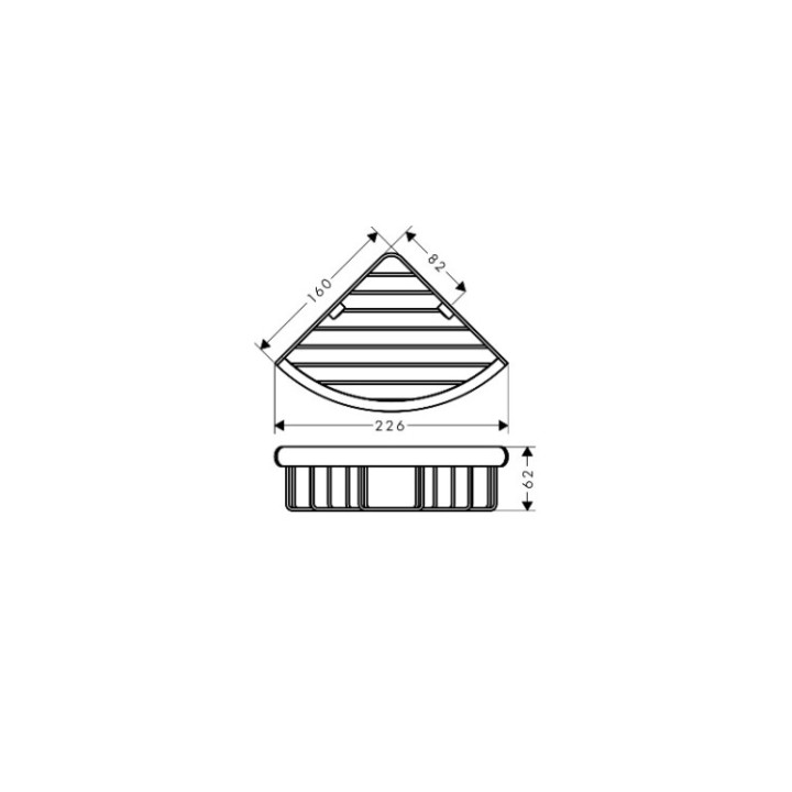 Hansgrohe 41710000 полка ванна 22.6x16 см