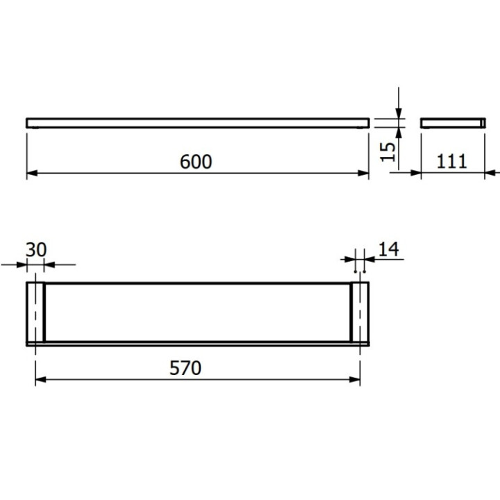 Kludi 3197353 полка VELA C 60x11.1 см Matt White