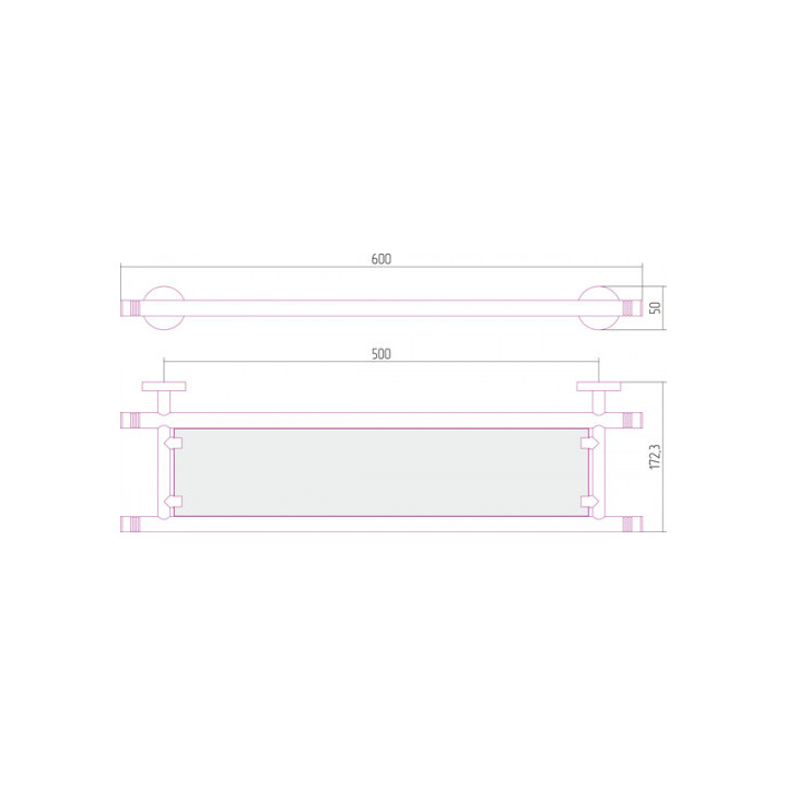 Сунержа 01-3003-0600 полка Black Chrome