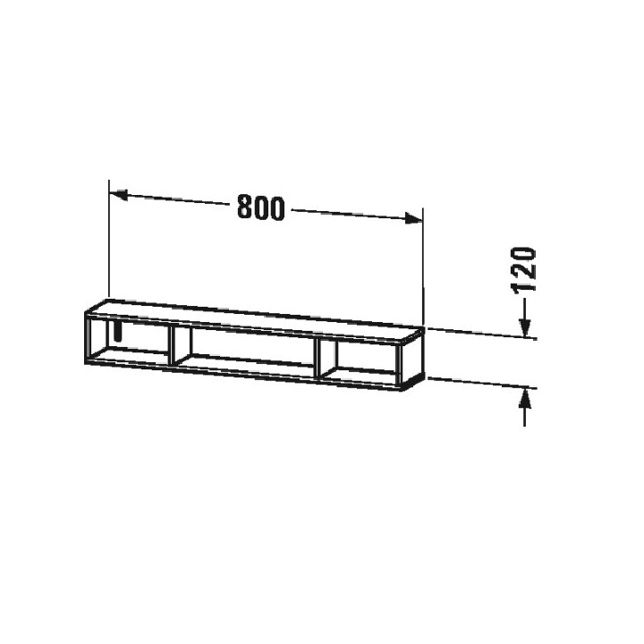 Duravit LC120001818 полка для ванны 80x14 L-Cube