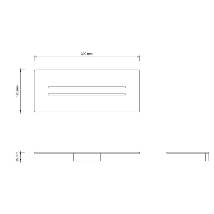 Decor Walther 0523200 полка для ванны, нерж. сталь
