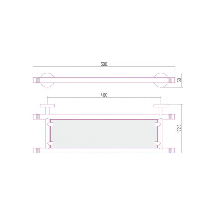 Сунержа 03-3003-0500 полка Gold для ванны