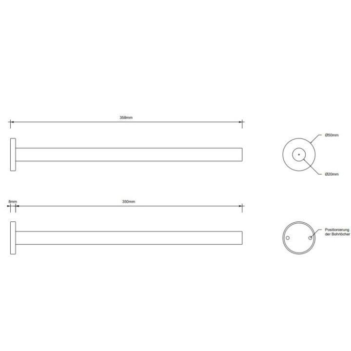 Decor Walther 0859600 полотенцедержатель сталь