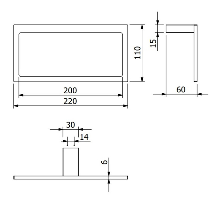 Kludi 3197805 VELA C полотенцедержатель сталь 22 см