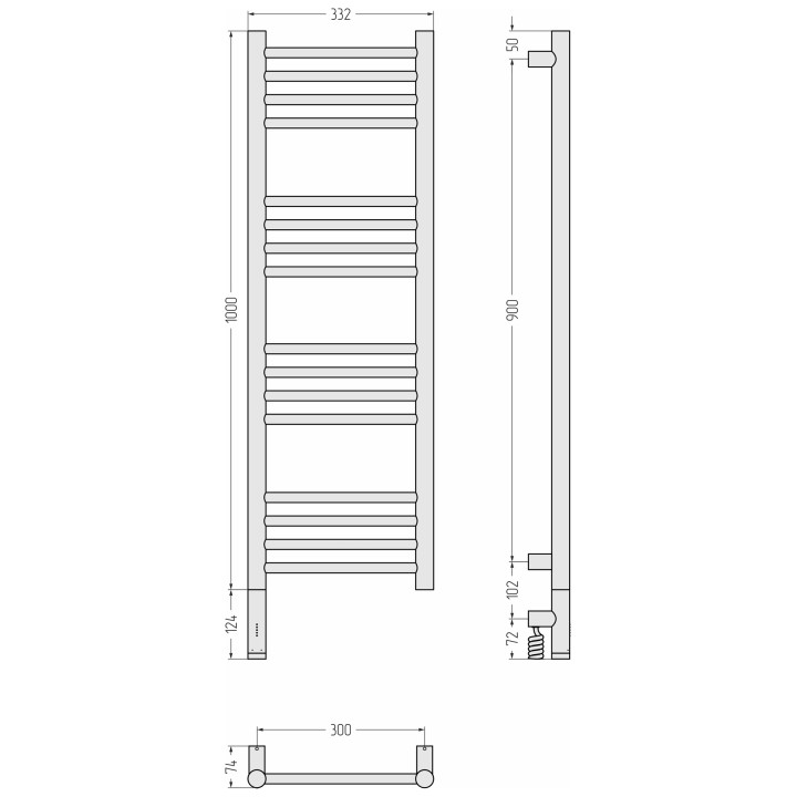Полотенцесушитель Сунержа Богема 3.1, 020-6004-1030