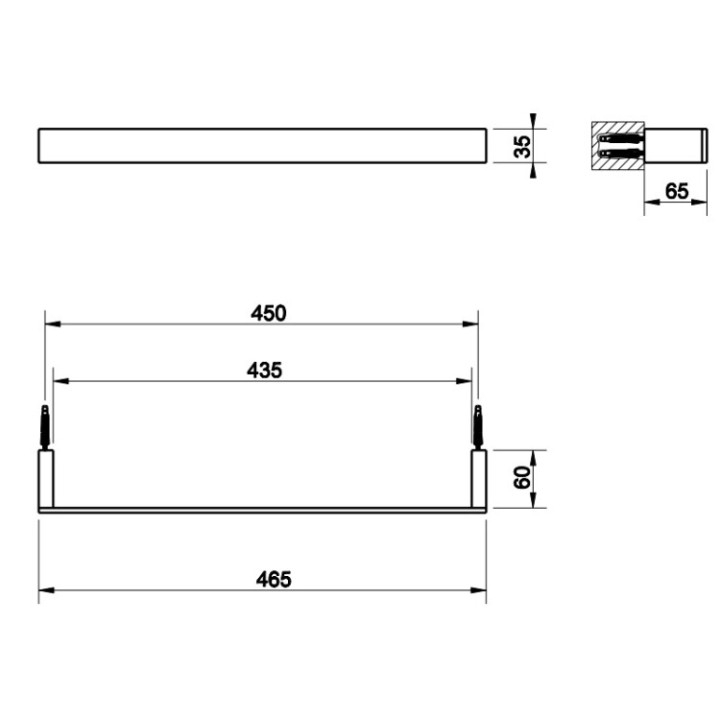 Gessi 20900#708 полотенцедержатель Rettangolo
