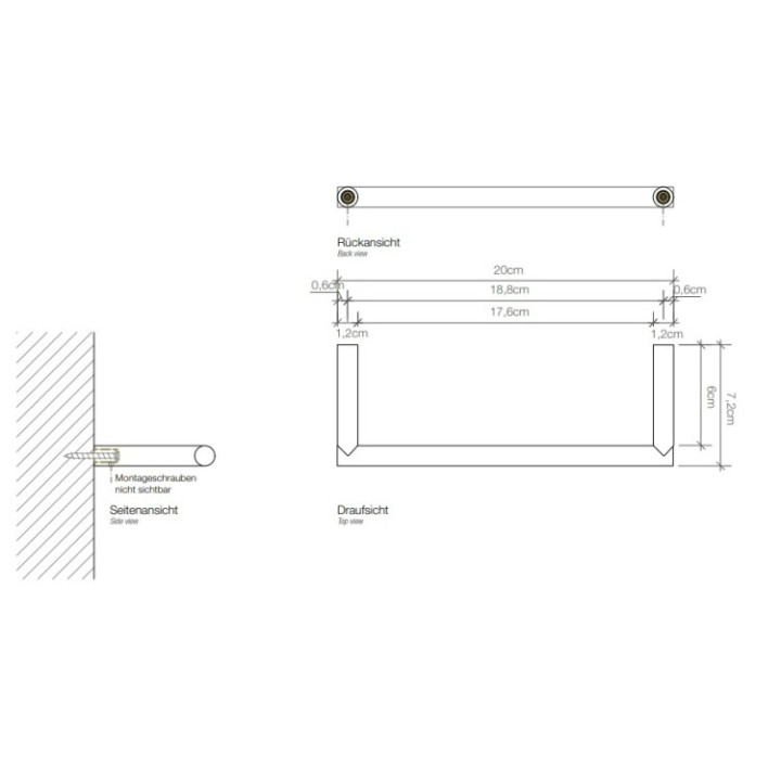 Decor Walther 0520600 полотенцедержатель 20 см