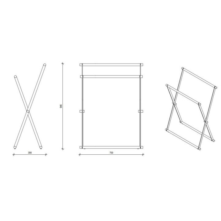 Полотенцедержатель Decor Walther 0507200 Cross 70 см