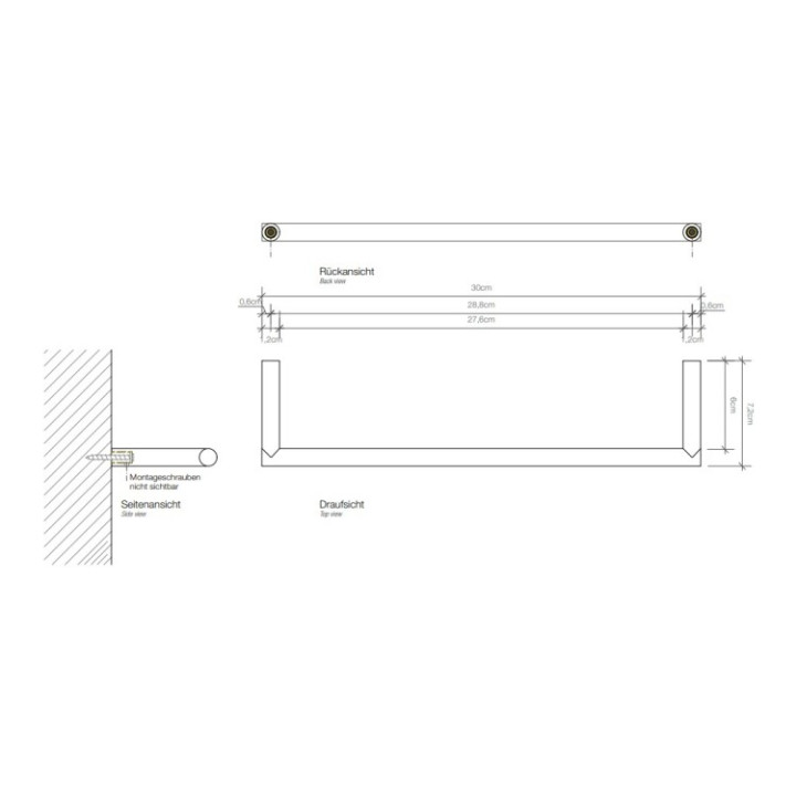 Decor Walther 0520750 полотенцедержатель Matt White