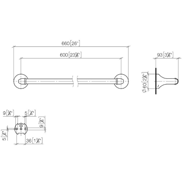 Dornbracht 8306036106 полотенцедержатель 66 см