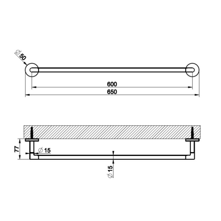 Gessi 63903#706 полотенцедержатель Black Metal PVD