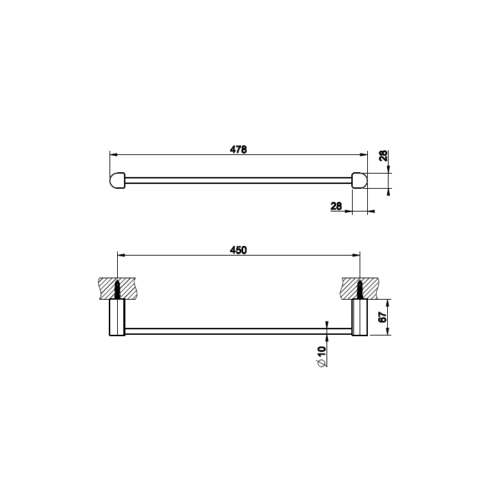 Gessi 59400#726 полотенцедержатель Warm Bronze