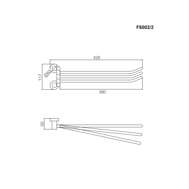 F6002/2ZL полотенцедержатель Fima Carlo Frattini