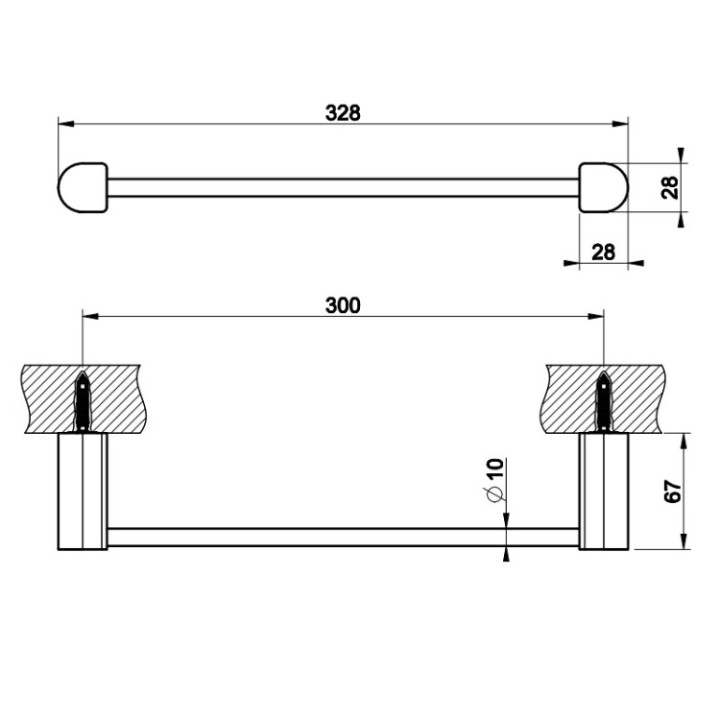 Gessi 59397#727 полотенцедержатель Rilievo латунь