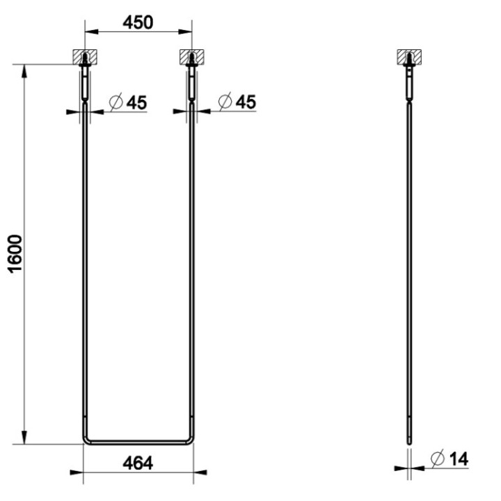 Gessi 38144#126 полотенцедержатель Goccia Black Metal