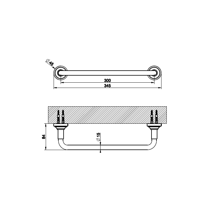Gessi 65497#735 полотенцедержатель VENTI20 бронза