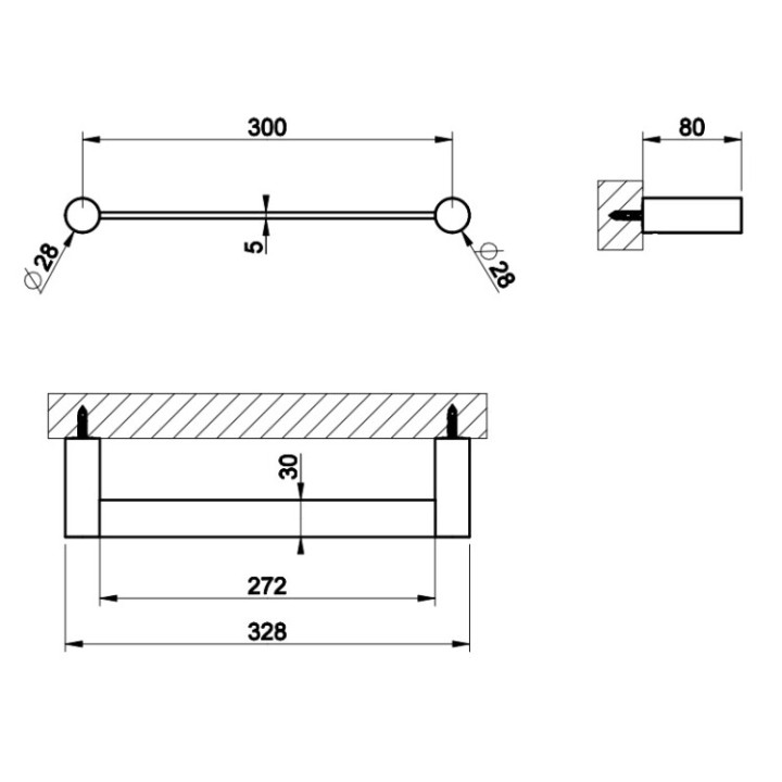 Gessi 54797#727 полотенцедержатель Brushed Brass