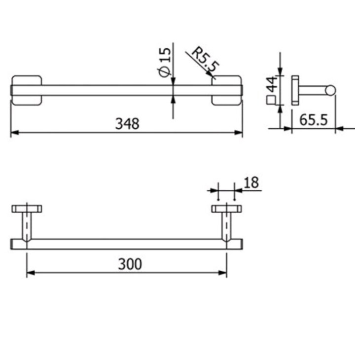 Kludi 25962N5 полотенцедержатель 34.8 см