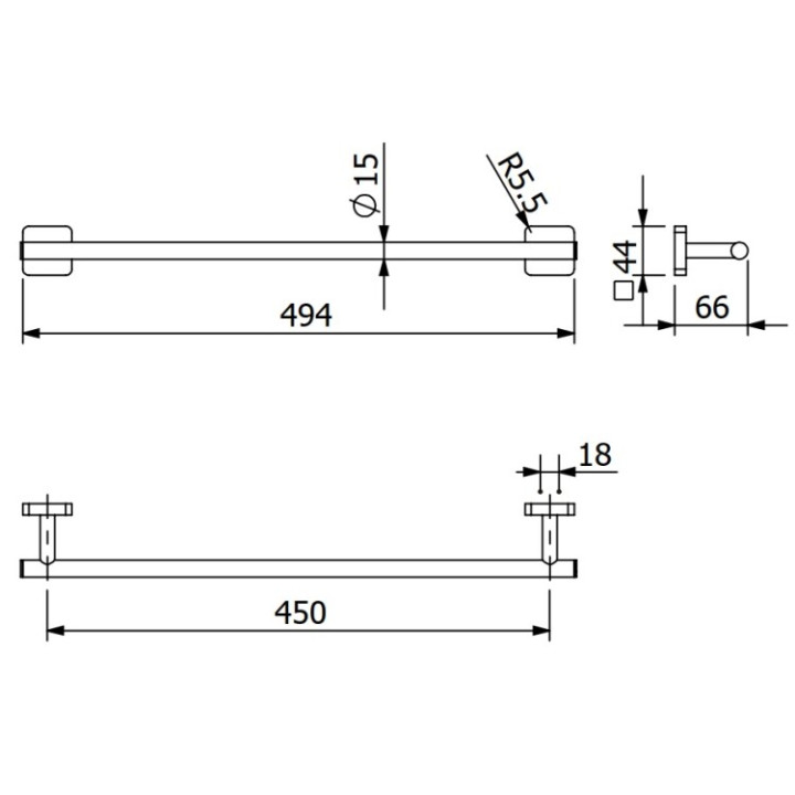 Kludi 25980N1 полотенцедержатель VELA S бронза