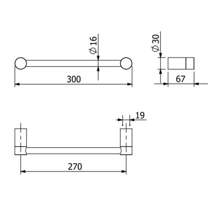 Kludi 58962N5 VELA R полотенцедержатель 30 см
